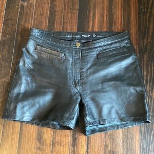 Nastygal Faux Leather Black High Waisted Shorts